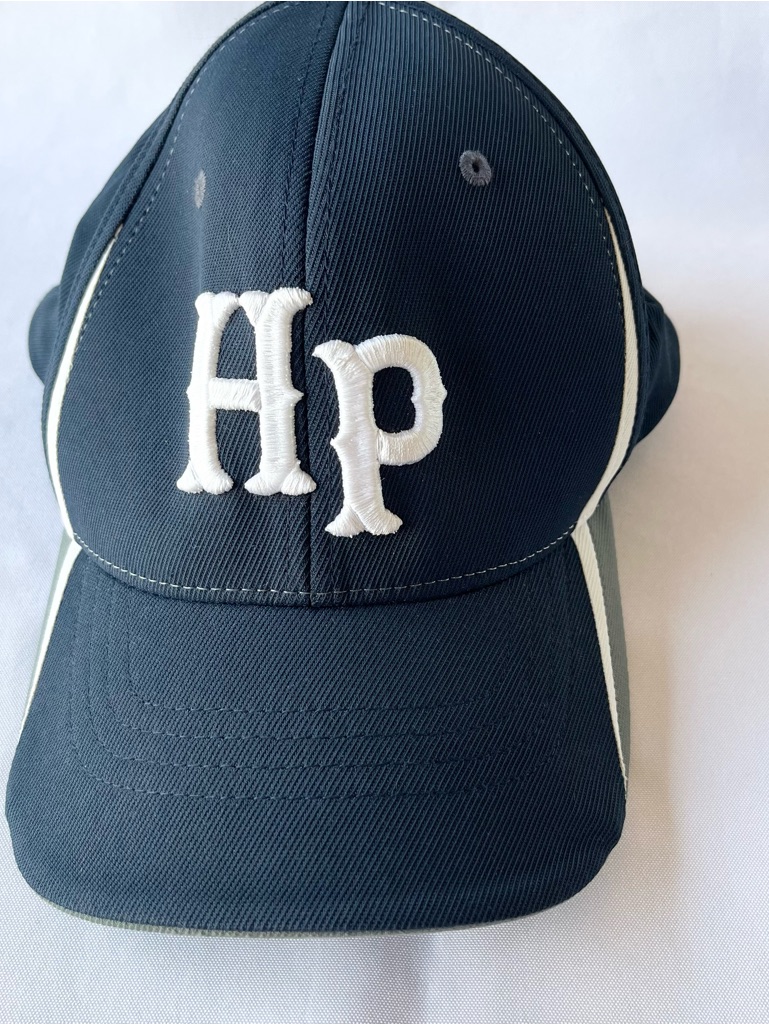 Navy Baseball Cap With White Hp Embroidered Logo